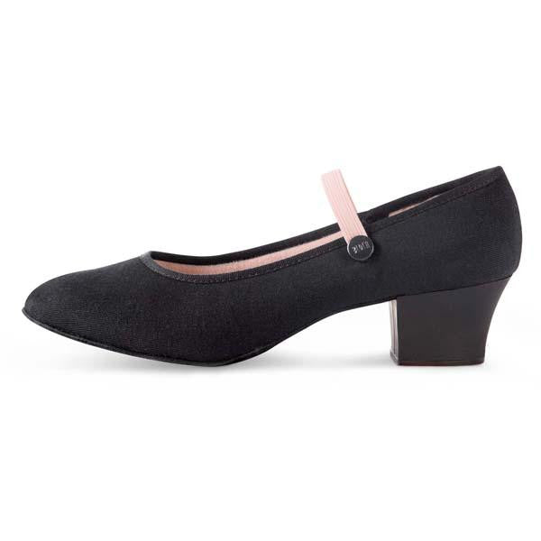 Bloch Tempo Cuban Heel Canvas Character Shoe Black